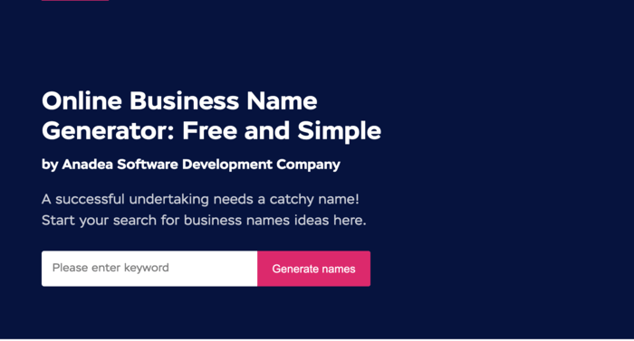 Business Name Generator - Free Name Ideas