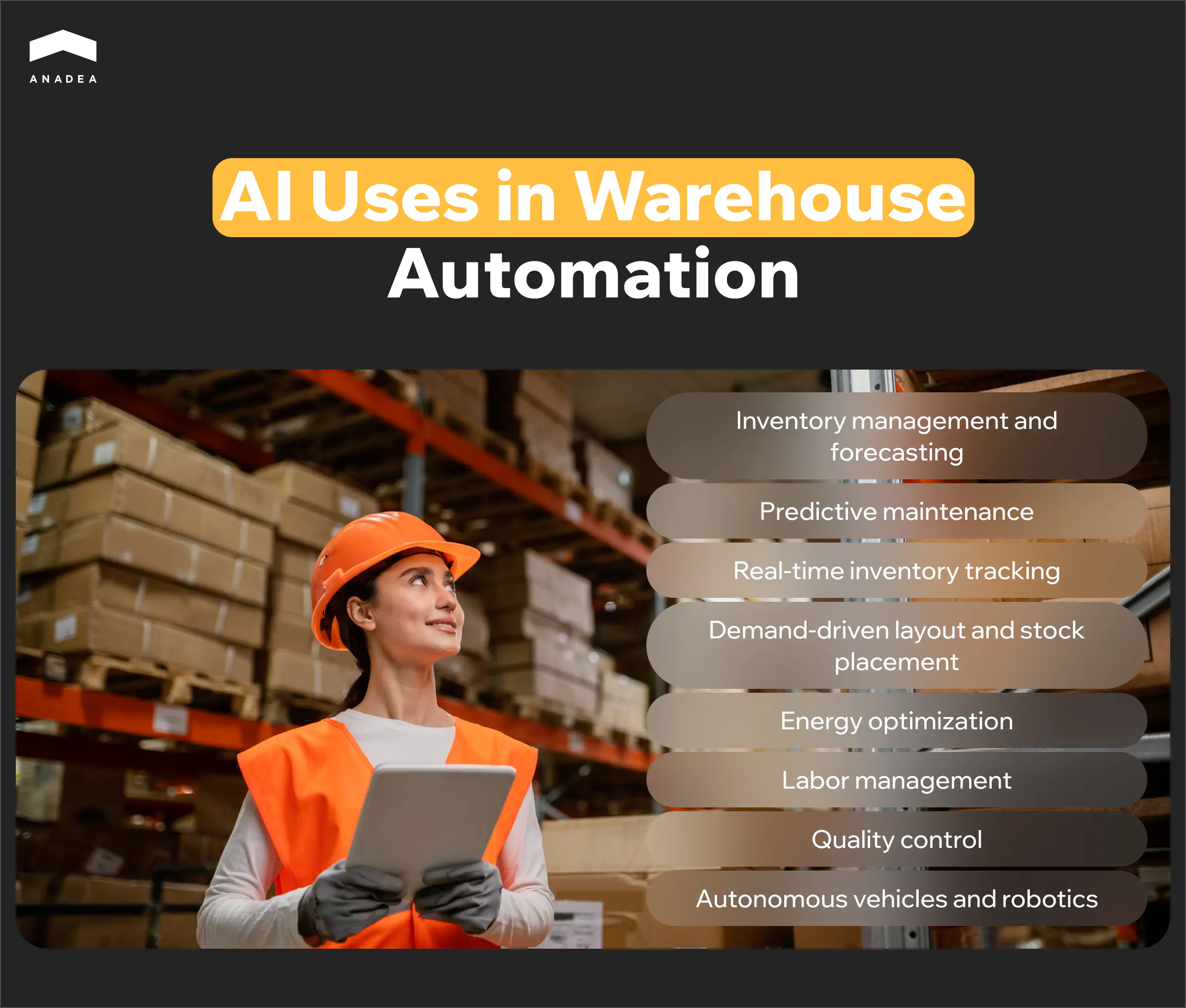 Use cases of AI in warehouse automation