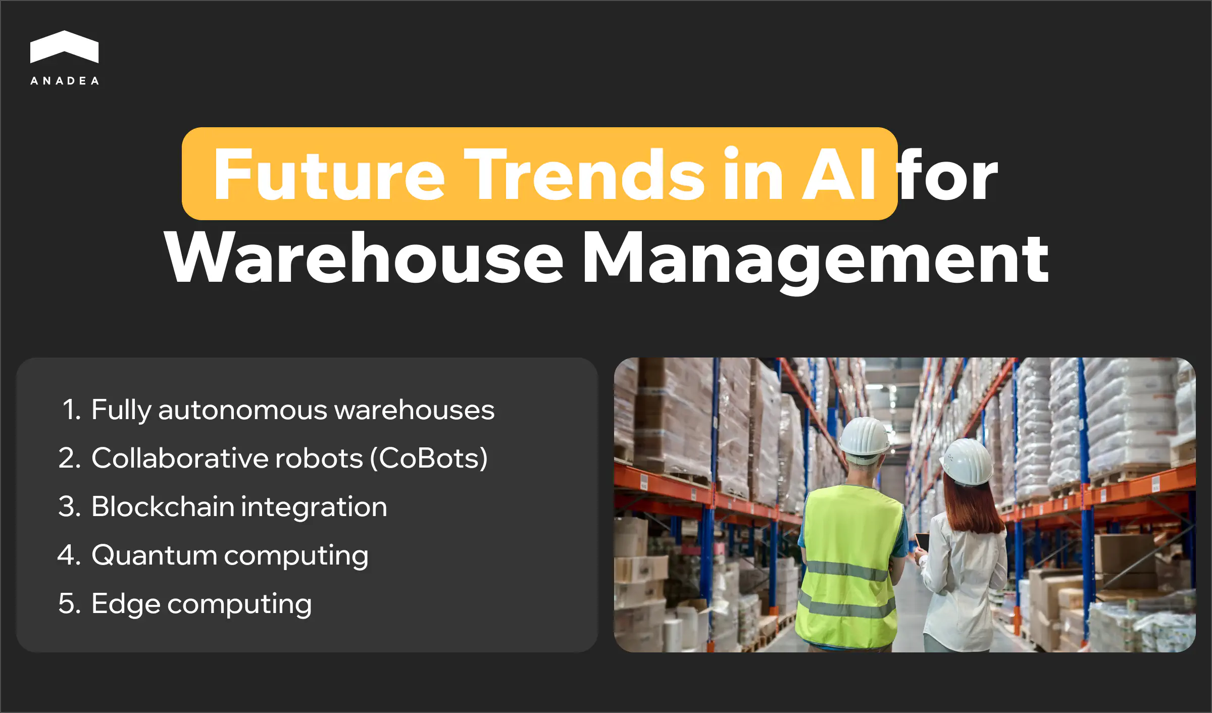 Future trends of AI in warehouse management