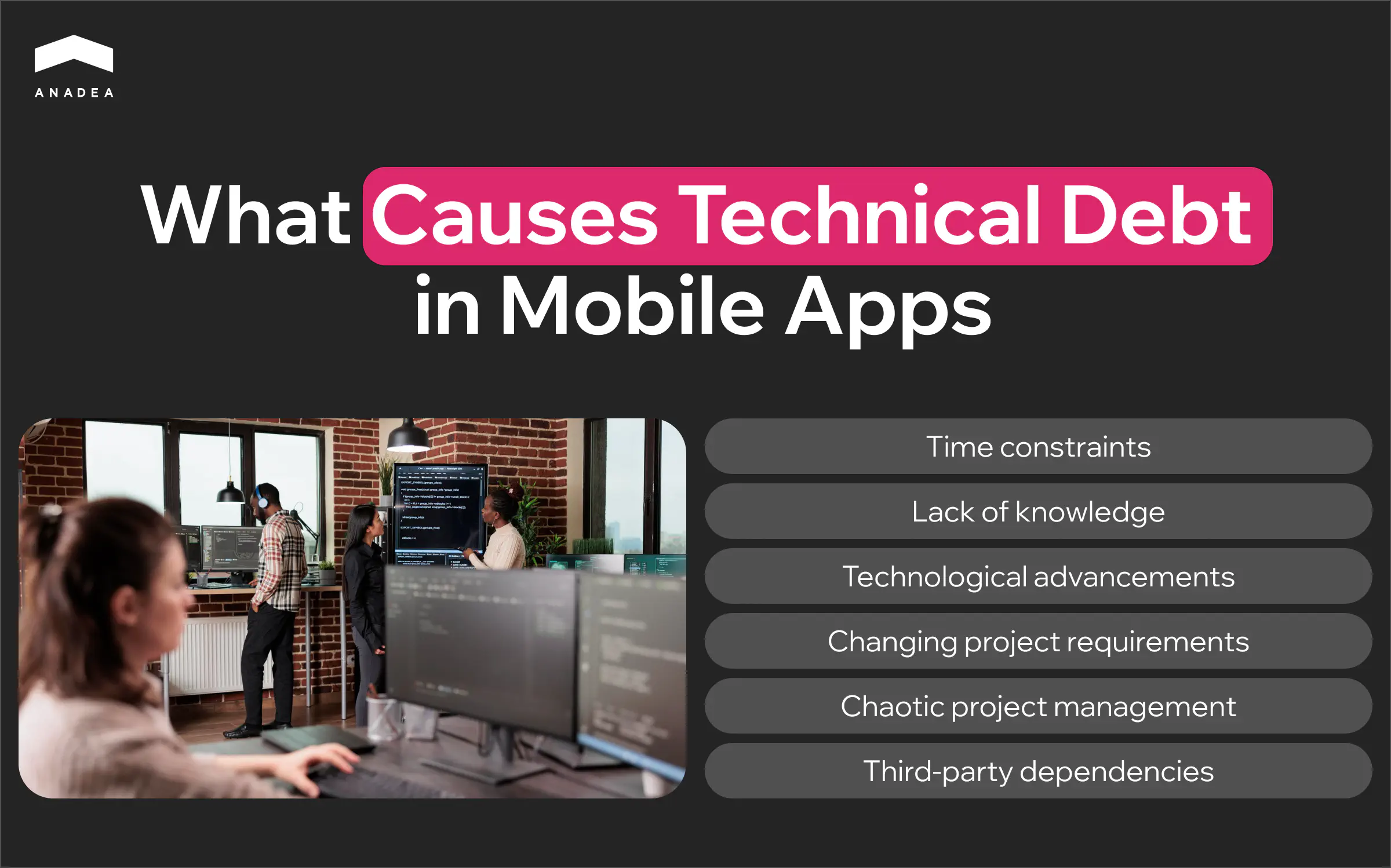 What causes technical debt in mobile apps