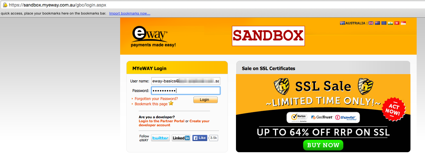 eWay: Sandbox