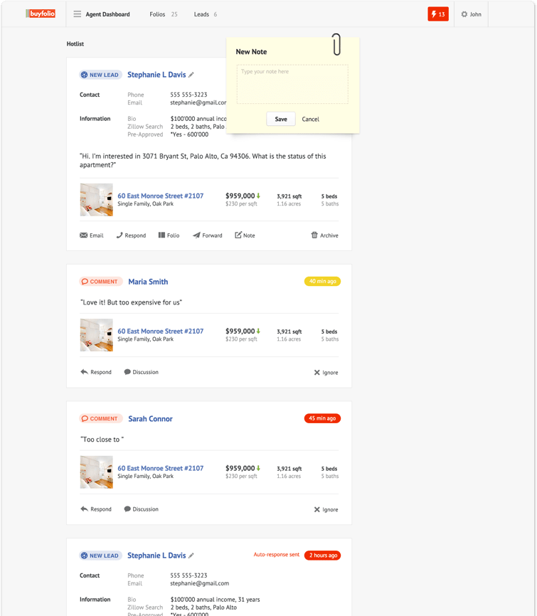 Buyfolio: notes