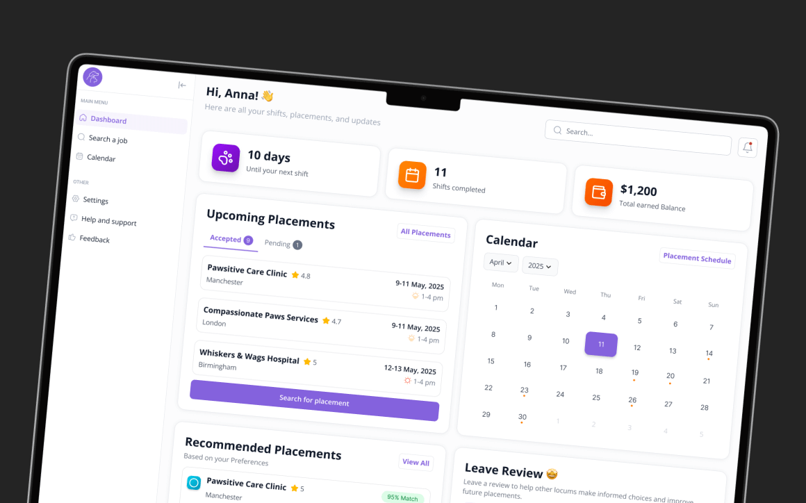 Platform for Automated Staffing in the UK Veterinary Industry